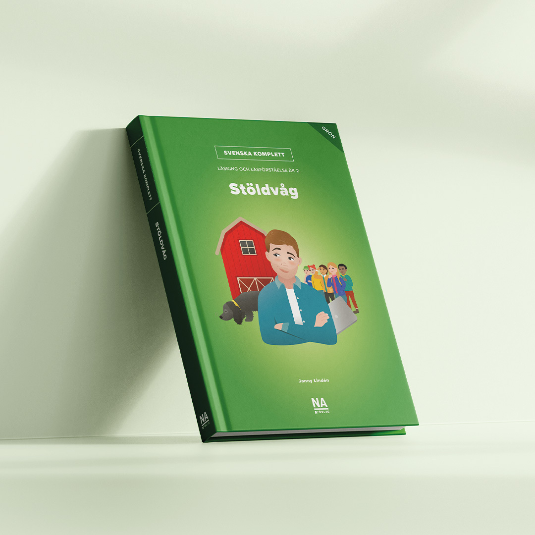 Bild på läseboken Stöldvåg bok grön från läromedelsserien Svenska Komplett årskurs 1–3