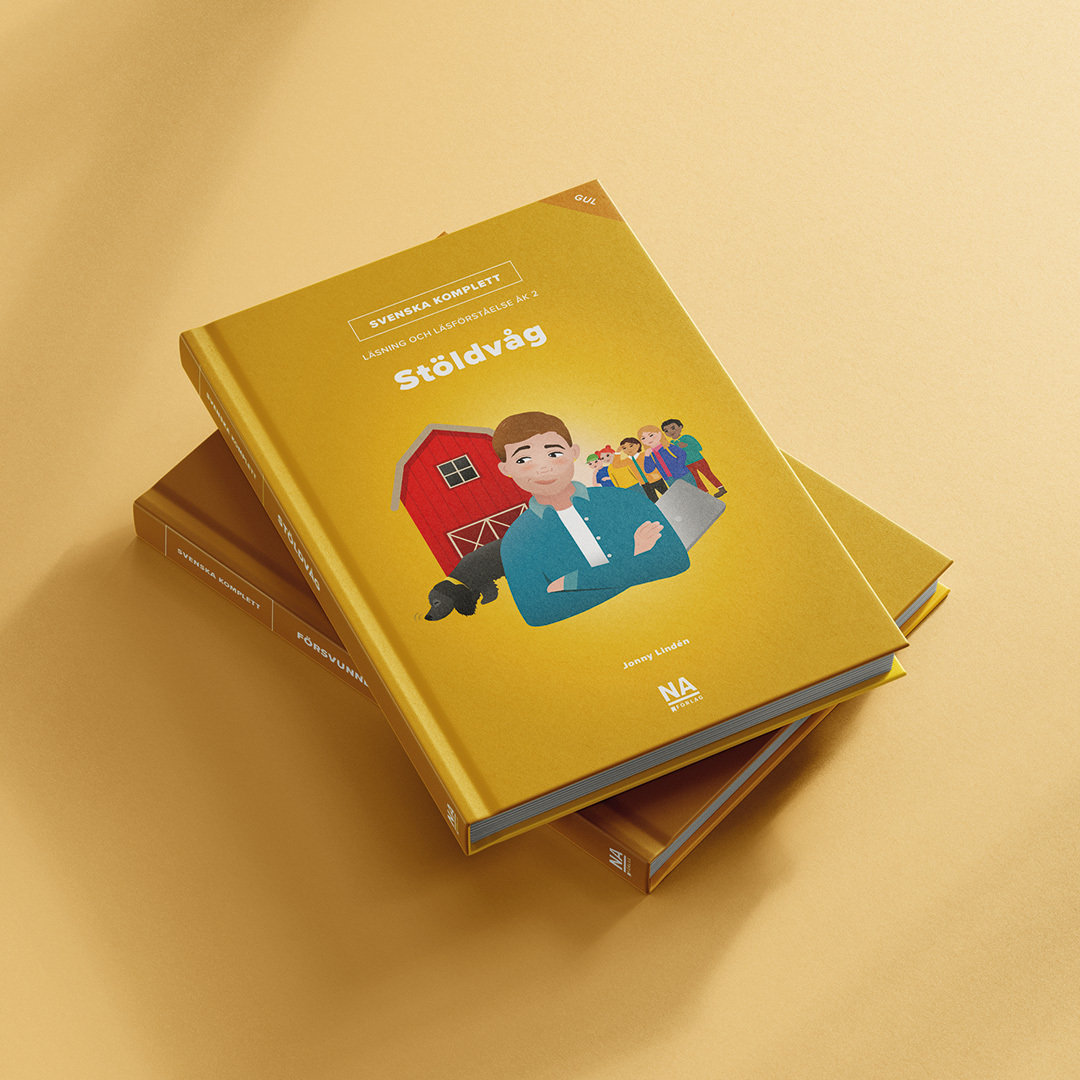 Bild på läseboken Stöldvåg bok gul från läromedelsserien Svenska Komplett årskurs 1–3